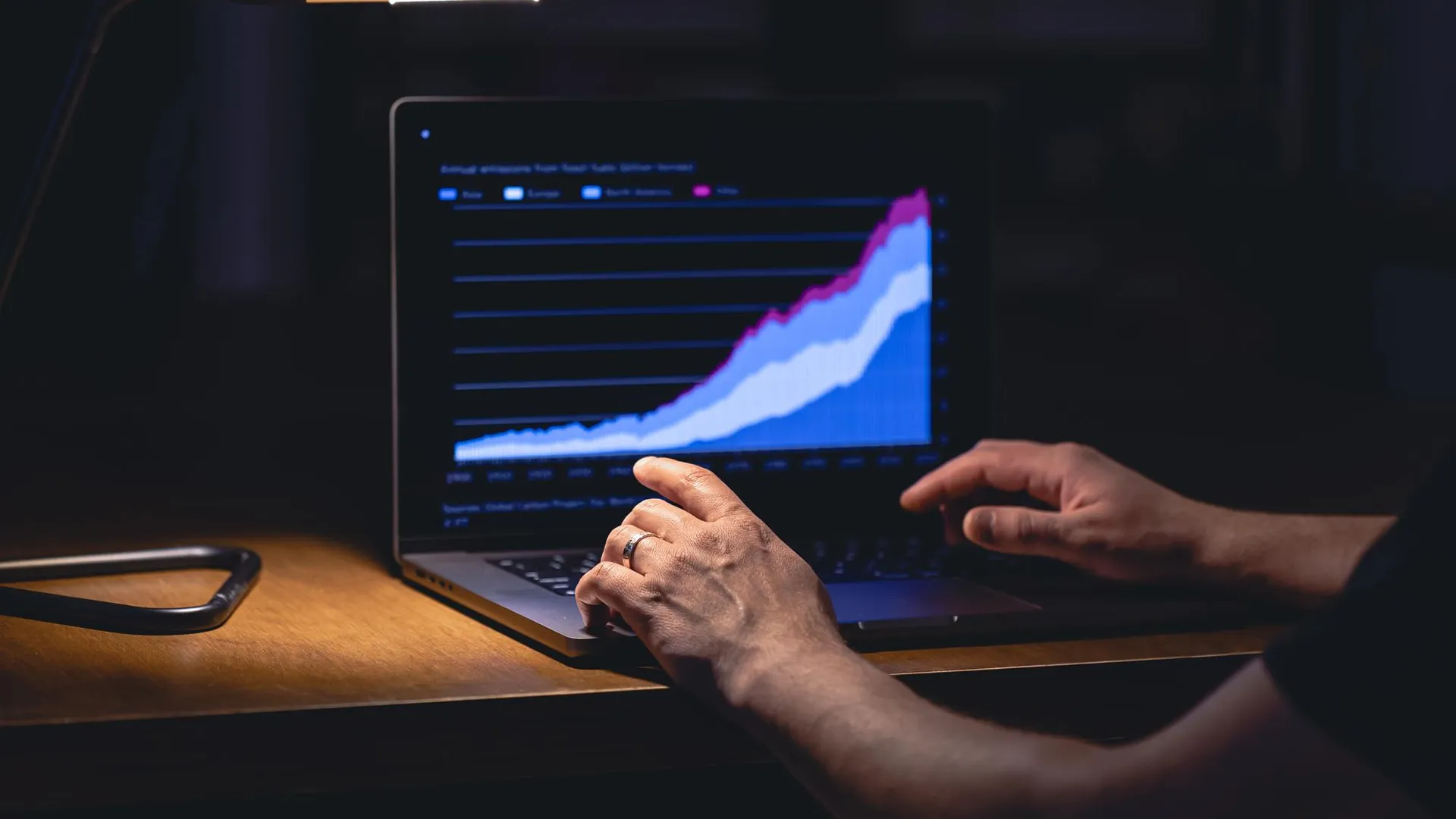Gráfico de crescimento representando estratégia digital com ROI